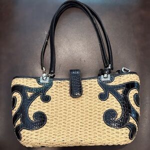 Brighton Black and Tan Shoulder Bag